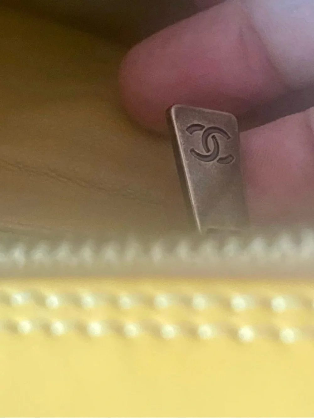 CHANEL EUC Vintage (2001) Yellow Patent Leather Camera Bag - Picture 11 of 14